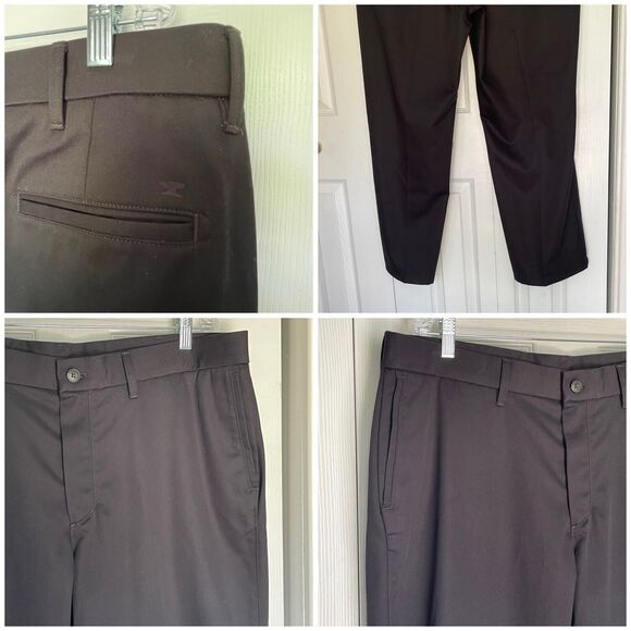 Haggar H26 Men's Straight Fit Trousers Black 40x29 Pants - Picture 7 of 16